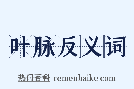 叶脉反义词是什么意思的图片
